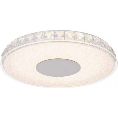 屋内シーリングライト 円形 形状 45×45 cm. LED リビングルーム, ダイニングルーム そして ベッドルーム. 銀 カラー
