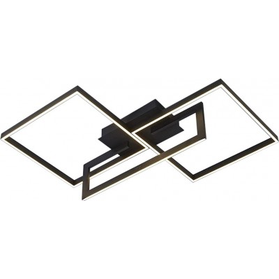 316,95 € Free Shipping | Ceiling lamp 48W Square Shape 70×60 cm. Dining room, bedroom and lobby. Modern Style. Acrylic. Black Color
