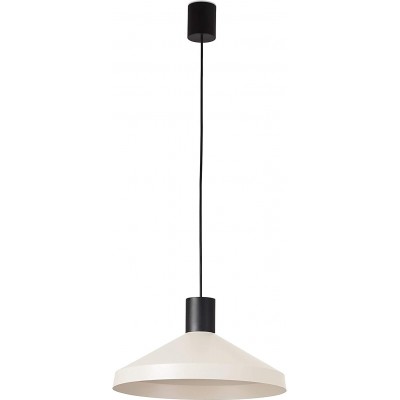 107,95 € Free Shipping | Hanging lamp 15W Conical Shape Ø 40 cm. Living room, dining room and bedroom. Metal casting. Beige Color