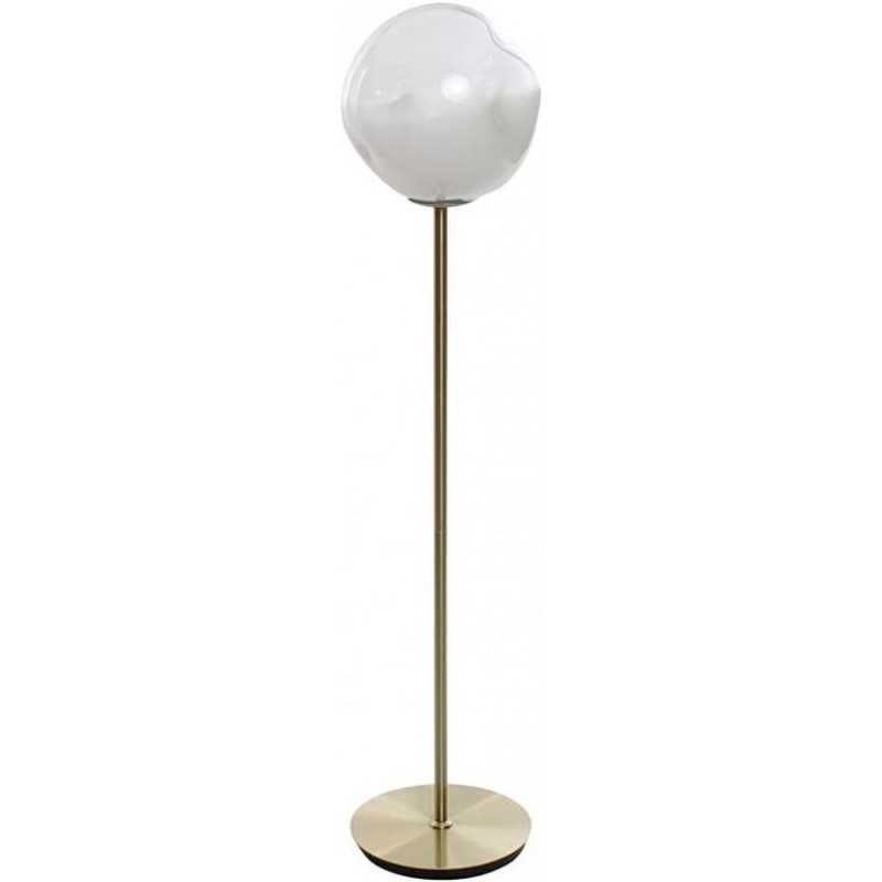 252,95 € 送料無料 | フロアランプ 球状 形状 135×30 cm. リビングルーム, ベッドルーム そして ロビー. 結晶, 金属 そして ガラス. 白い カラー