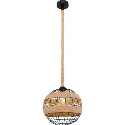Hanging lamp 60W Spherical Shape 120 cm. Living room, bedroom and lobby. Sand Color