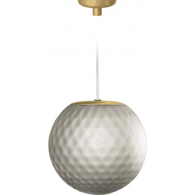 238,95 € Free Shipping | Hanging lamp 48W Spherical Shape 22×21 cm. Living room, dining room and bedroom. Crystal and Glass. Gray Color