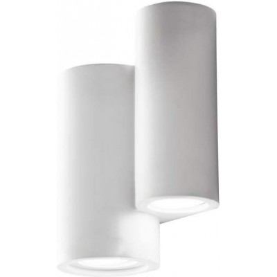 Indoor wall light 35W Cylindrical Shape 21×16 cm. Living room, dining room and lobby. Design and cool Style. Plaster. White Color