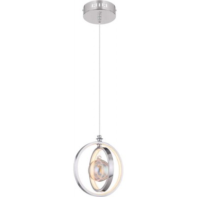 Lampada a sospensione Forma Rotonda 42×39 cm. LED Soggiorno, sala da pranzo e atrio. Colore grigio
