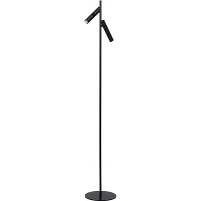 292,95 € Envio grátis | Luminária de piso 9W 3000K Luz quente. 140×23 cm. Foco ajustável duplo Alumínio e madeira. Cor preto