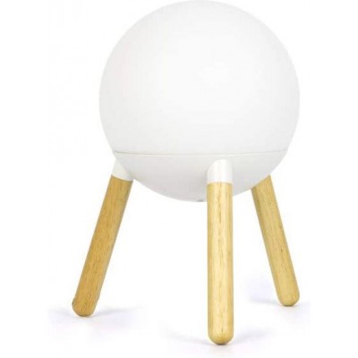 169,95 € Free Shipping | Table lamp 40W Spherical Shape 30×19 cm. Placed on tripod Living room, dining room and bedroom. Modern Style. PMMA. White Color