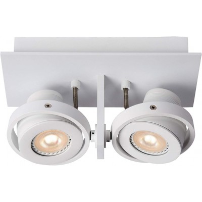 212,95 € Free Shipping | Indoor spotlight 10W 23×13 cm. 2 adjustable light points Aluminum. White Color