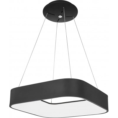 Hanging lamp 34W Square Shape 150×60 cm. Living room, dining room and lobby. Modern Style. PMMA and Metal casting. Black Color