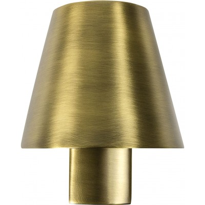 109,95 € Free Shipping | Table lamp 4W 3000K Warm light. Conical Shape 14×11 cm. Bedroom. Metal casting. Golden Color