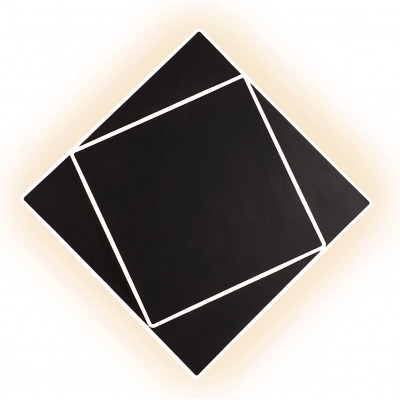 Innendeckenleuchte Quadratische Gestalten 28×28 cm. LED Wohnzimmer, esszimmer und schlafzimmer. Modern Stil. Acryl. Schwarz Farbe