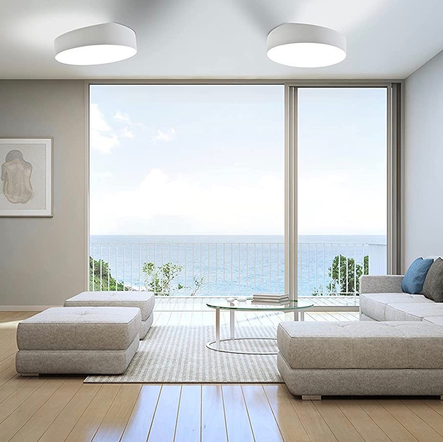 241,95 € Envío gratis | Plafón de interior Ø 70 cm. Acrílico. Color blanco
