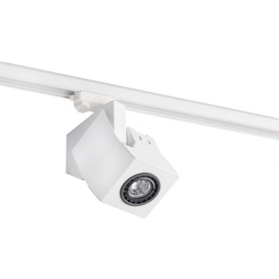 153,95 € Envío gratis | Foco para interior 21×12 cm. LED Orientable. Sistema de carril-riel Color blanco