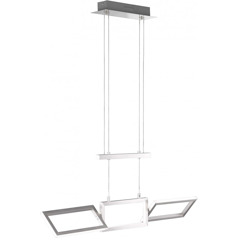 163,95 € Free Shipping | Hanging lamp 25W Rectangular Shape 150×82 cm. Adjustable height Dining room, bedroom and lobby. Modern Style. PMMA and Metal casting. Aluminum Color