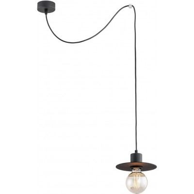 Lámpara colgante Forma Esférica 207×18 cm. Comedor, dormitorio y vestíbulo. Estilo moderno. Acero. Color negro