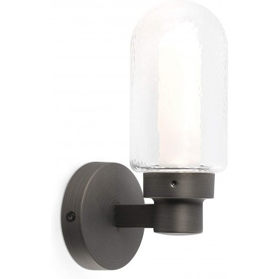 148,95 € Free Shipping | Indoor wall light 3W 2700K Very warm light. Cylindrical Shape 22×13 cm. Dining room, bedroom and lobby. Modern Style. Metal casting and Glass. Black Color