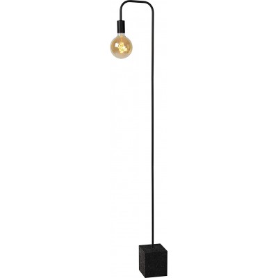 Lámpara de pie 40W Forma Esférica 160×28 cm. Salón, comedor y dormitorio. Estilo retro. Acero y Mármol. Color negro