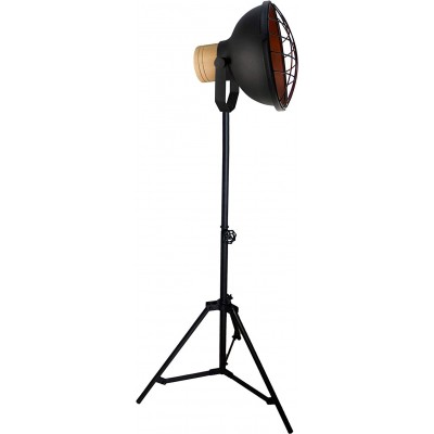 181,95 € Free Shipping | Floor lamp 60W Spherical Shape 167 cm. Height adjustable and on tripod Living room, dining room and lobby. Industrial Style. Metal casting and Wood. Black Color