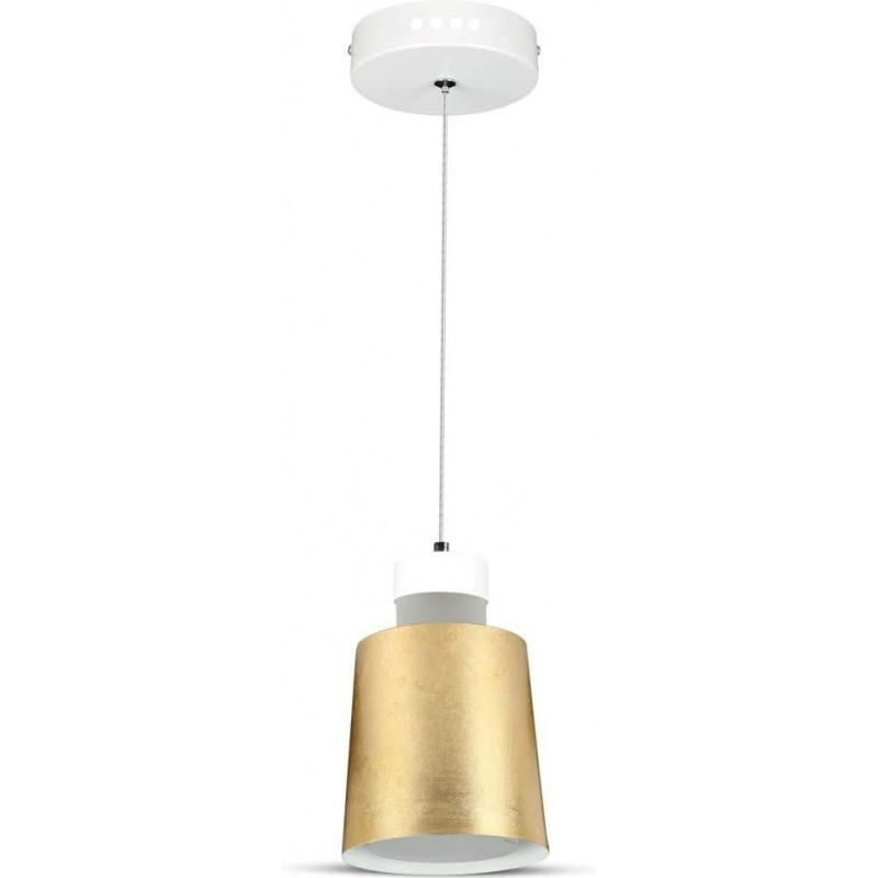 72,95 € Envoi gratuit | Lampe à suspension 7W Façonner Conique 120×19 cm. Salle, chambre et hall. Style moderne. PMMA. Couleur dorée