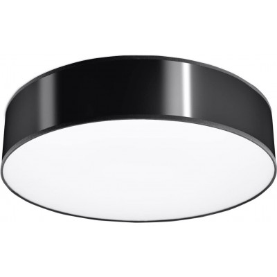 123,95 € Free Shipping | Indoor ceiling light Round Shape 45×45 cm. LED Living room, dining room and bedroom. Modern Style. Polycarbonate. Black Color