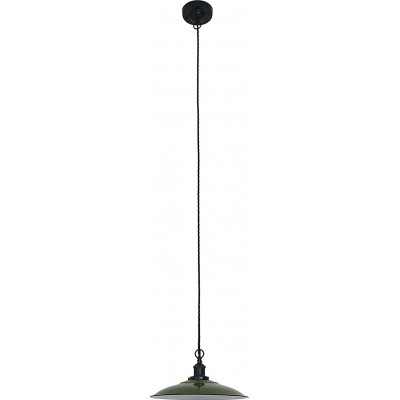 104,95 € Free Shipping | Hanging lamp 15W Conical Shape 165×35 cm. Dining room, bedroom and lobby. Metal casting. Green Color