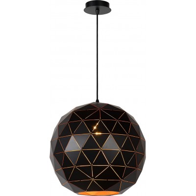 249,95 € Free Shipping | Hanging lamp 60W Spherical Shape Ø 40 cm. Living room, dining room and bedroom. Modern Style. Metal casting. Black Color