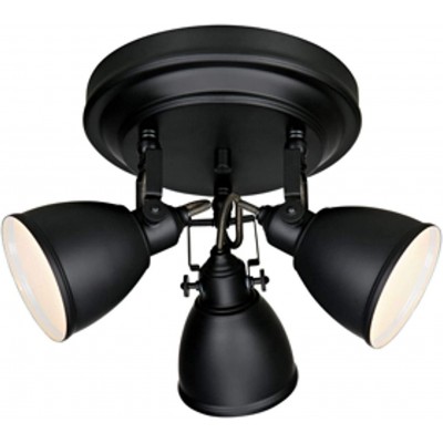Внутренний точечный светильник Коническая Форма Тройной фокус Гостинная, столовая и лобби. Современный Стиль. Металл. Чернить Цвет