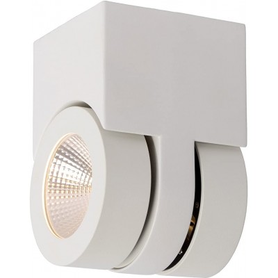 Foco para interior 10W 24×17 cm. Doble foco LED orientable Aluminio. Color blanco