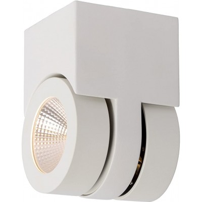 Внутренний точечный светильник 10W Круглый Форма 24×17 cm. Двойной регулируемый светодиодный прожектор Гостинная, столовая и спальная комната. Современный Стиль. Алюминий. Белый Цвет