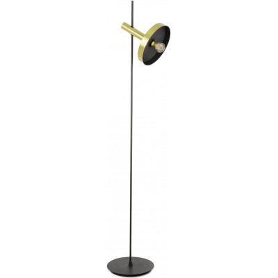 Lampada da pavimento 20W Forma Rotonda 26×25 cm. Sala da pranzo, camera da letto e atrio. Metallo. Colore d'oro