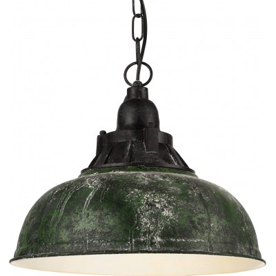 124,95 € Free Shipping | Hanging lamp Eglo 60W Round Shape 110×37 cm. Living room, bedroom and lobby. Steel and PMMA. Green Color