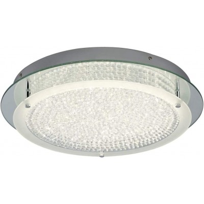 Indoor ceiling light 4000K Neutral light. Round Shape 45×45 cm. Living room, dining room and bedroom. Modern Style. Crystal. Plated chrome Color