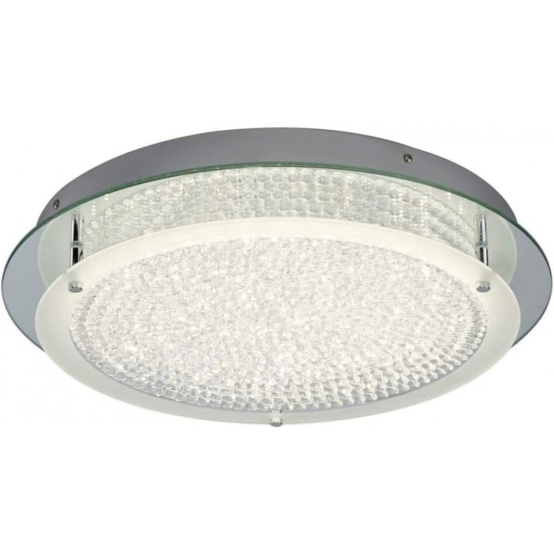 213,95 € Kostenloser Versand | Innendeckenleuchte 4000K Neutrales Licht. 45×45 cm. Kristall. Überzogenes chrom Farbe