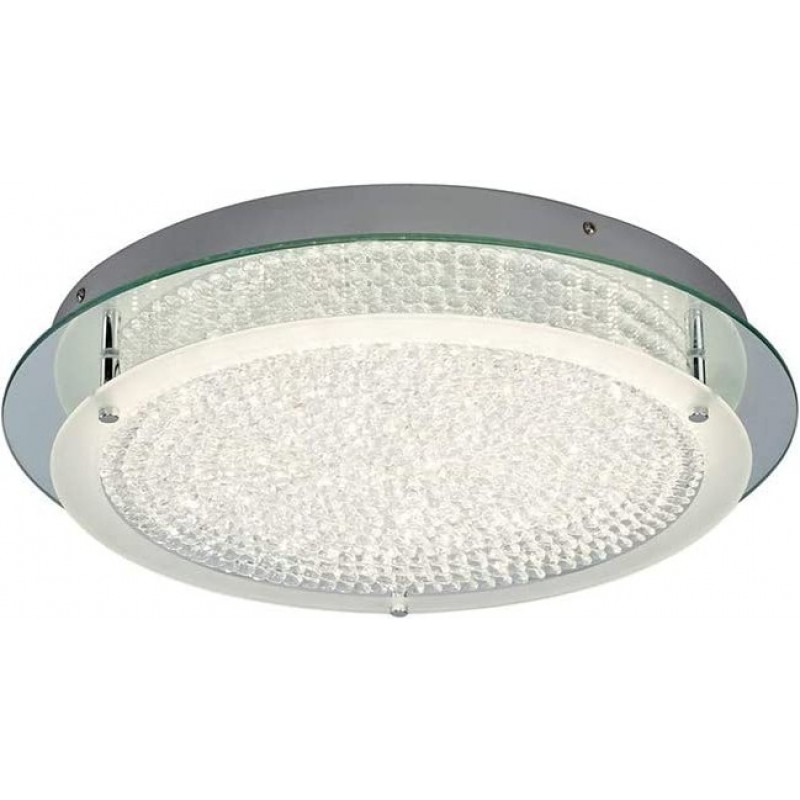 169,95 € Free Shipping | Indoor ceiling light 4000K Neutral light. Round Shape 36×36 cm. Living room, dining room and bedroom. Modern Style. Crystal. Plated chrome Color