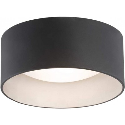 152,95 € Free Shipping | Ceiling lamp Cylindrical Shape 35×35 cm. Living room, dining room and lobby. Steel and Glass. Black Color