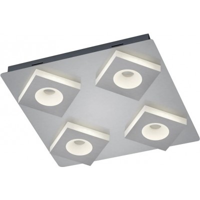 209,95 € Free Shipping | Indoor spotlight Trio 4W Square Shape 40×40 cm. 4 LED spotlights Living room, bedroom and lobby. Modern Style. Acrylic and Metal casting. Nickel Color