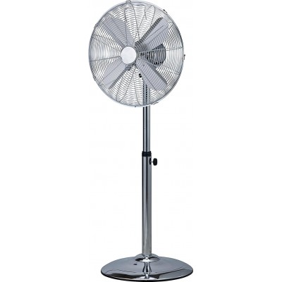 136,95 € Free Shipping | Pedestal fan 50W 150×45 cm. Chromed metal. Plated chrome Color