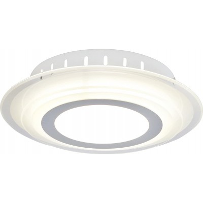 46,95 € Free Shipping | Indoor ceiling light 17W 30×30 cm. Metal casting and glass. White Color