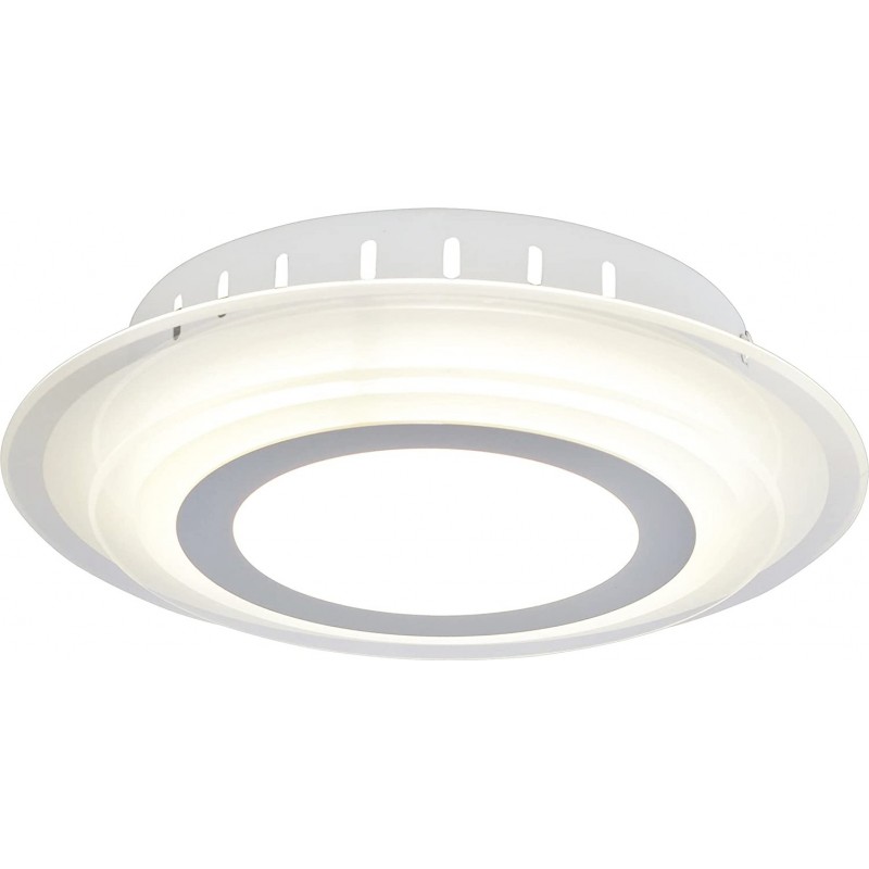 51,95 € Free Shipping | Indoor ceiling light 17W Round Shape 30×30 cm. Living room, dining room and lobby. Modern Style. Metal casting and Glass. White Color
