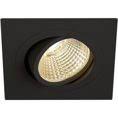 285,95 € Free Shipping | Recessed lighting 13W 2700K Very warm light. 13×13 cm. Position adjustable LED Aluminum. Black Color
