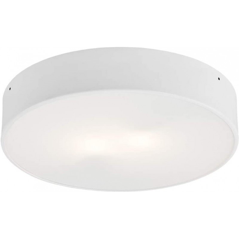 115,95 € Free Shipping | Indoor ceiling light 15W Round Shape 35×35 cm. Living room, dining room and bedroom. Modern Style. Steel and Glass. White Color