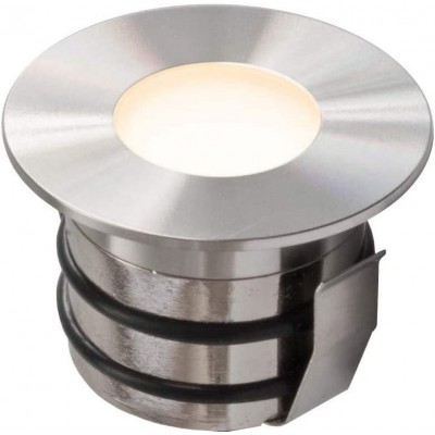 Einbauleuchte Runde Gestalten 1×1 cm. LED Esszimmer, schlafzimmer und empfangshalle. Rostfreier Stahl. Grau Farbe