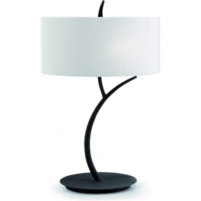 Lampada da tavolo Forma Cilindrica 51×30 cm. Soggiorno, sala da pranzo e camera da letto. Stile moderno. Metallo e Tessile. Colore antracite