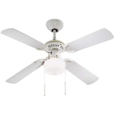 光の天井扇風機 45W 43×23 cm. 4枚刃 ダイニングルーム, ベッドルーム そして ロビー. 金属. 白い カラー