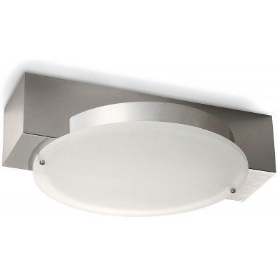 Lámpara de techo Philips 8W 2700K Luz muy cálida. Forma Redonda 34×34 cm. Dormitorio. Estilo moderno. Aluminio. Color gris