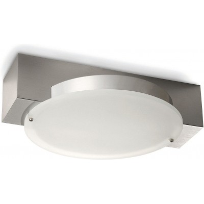 Lampe au plafond Philips 8W 2700K Lumière très chaude. 34×34 cm. Aluminium. Couleur gris
