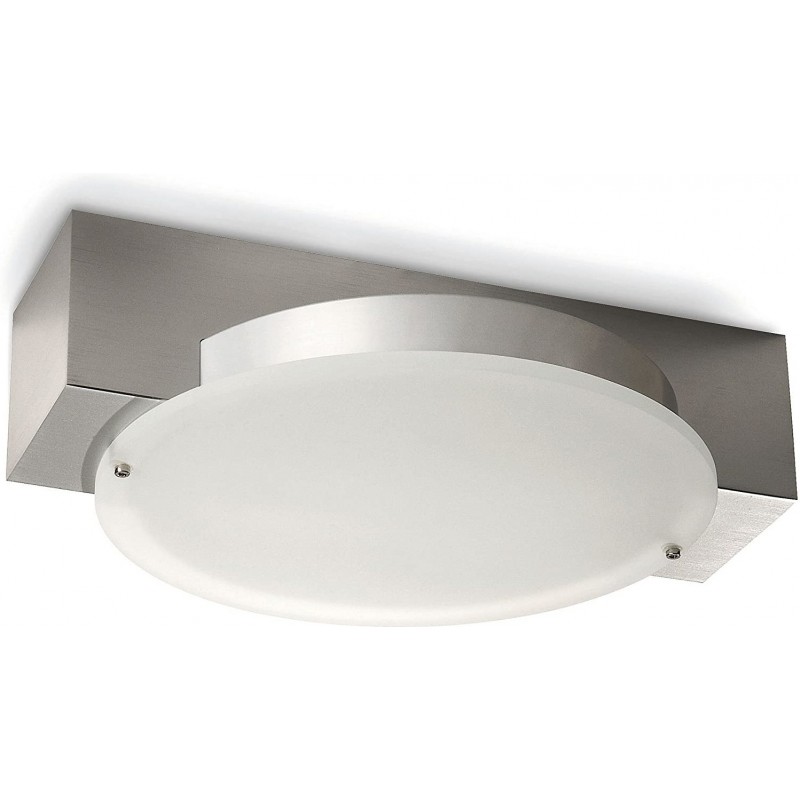 116,95 € Envio grátis | Lâmpada de teto Philips 8W 2700K Luz muito quente. 34×34 cm. Alumínio. Cor cinza