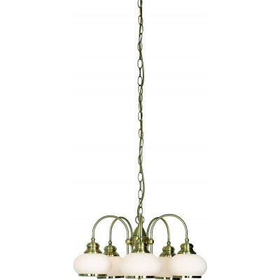 Lámpara de araña 40W Forma Esférica 98×10 cm. Salón, comedor y dormitorio. Metal. Color dorado
