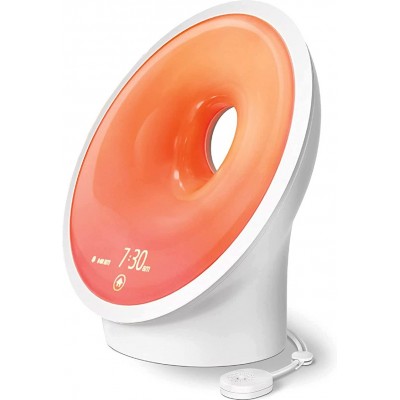 303,95 € Free Shipping | Table lamp Philips 18W Round Shape 22×22 cm. Luminous alarm clock Dining room, bedroom and lobby. Modern Style. PMMA. Orange Color
