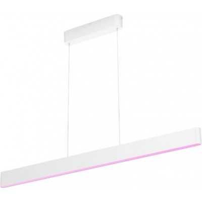Lámpara colgante Philips 78W 6500K Luz fría. 130×16 cm. LED regulable. Alexa y Google Home Aluminio y pmma. Color blanco