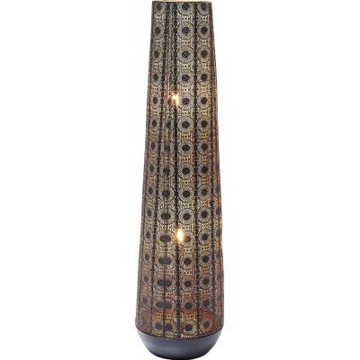 Lampe de table 60W Façonner Cylindrique 120×31 cm. Salle, chambre et hall. Acier. Couleur marron